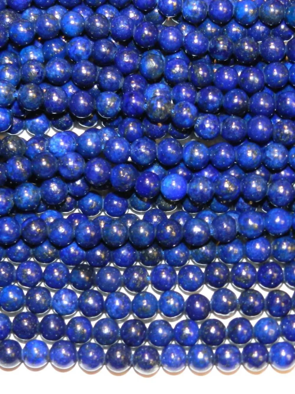 Dark Blue Lapis Lazuli 6mm Round Gemstone Beads 15